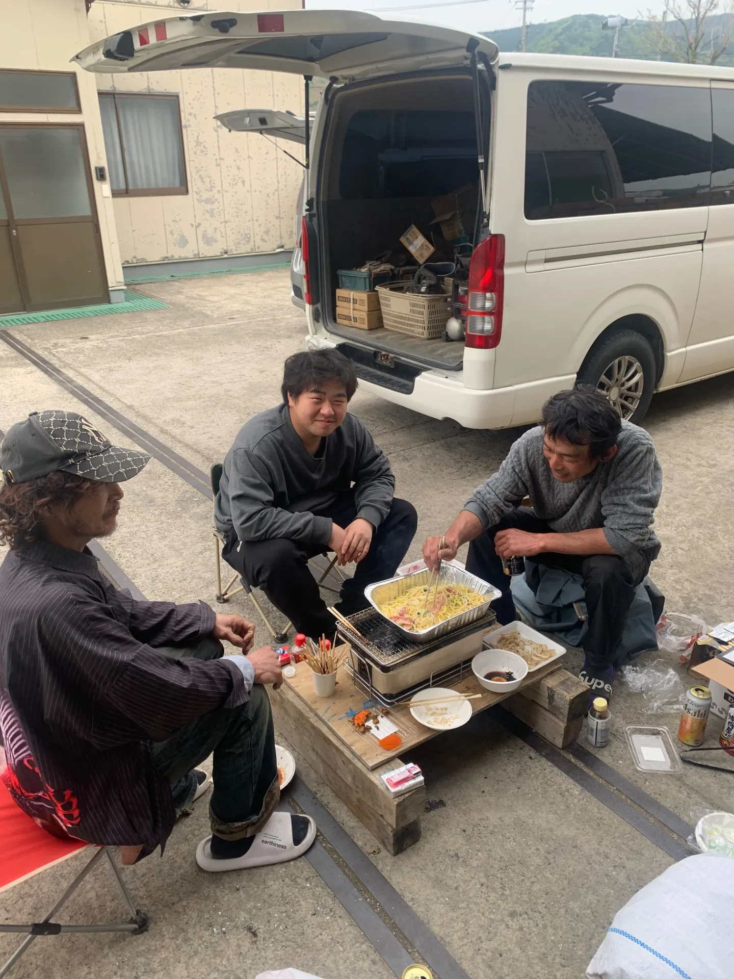 大西組　加工場にてプチバーベキュー